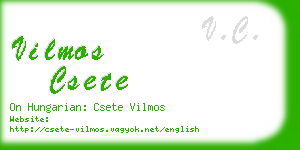 vilmos csete business card